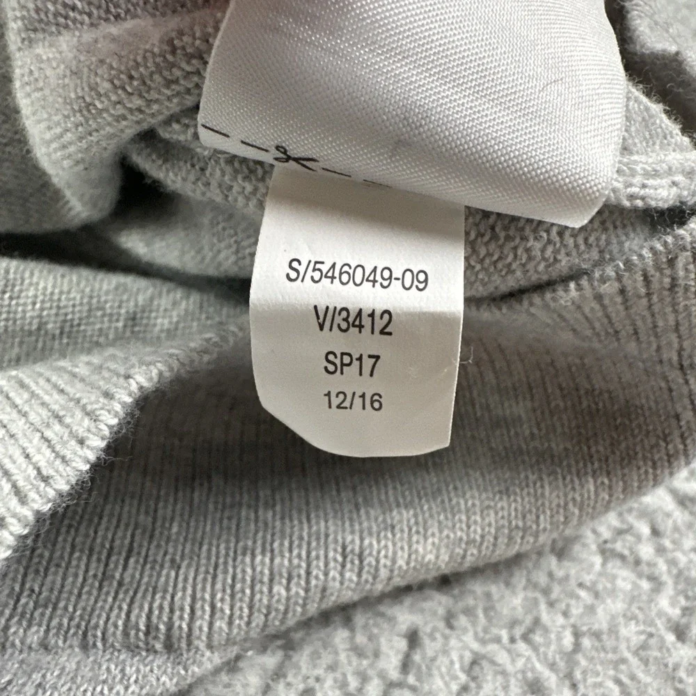 Banana Republic Cotton Sweater Men Large Heather Grey V-Neck Soft Banded Waist